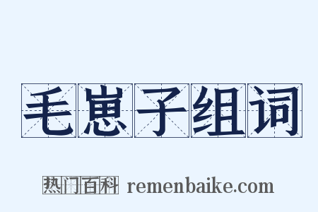 毛崽子组词是什么意思的图片